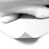 かわいいポメラニアンの子犬の絵 ポスター (角)