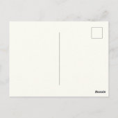 かわいいポメラニアンの犬の誕生日お花  ポストカード (裏面)