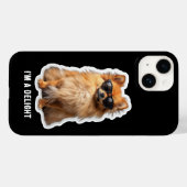 かわいいポメラニアンの犬 私は喜び Case-Mate iPhoneケース (裏面 (横))