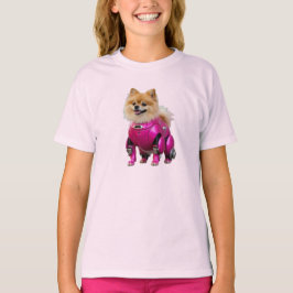 かわいいポメラニアンロボットキッズTシャツ Tシャツ