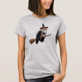 かわいいポメラニアン魔女 Tシャツ (正面)