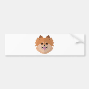 かわいいポメラニア犬の漫画! バンパーステッカー