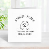 かわいいポメラニア犬ドッグアーチファミリーアドレス ラバースタンプ