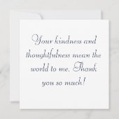 かわいいポメラニア犬ドッグピンクフローラサンキューカード (裏面)