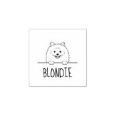 かわいいポメラニア犬ドッグ名前をカスタムする ラバースタンプ (インプリント)