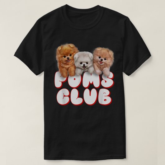 かわいいポメラニア犬パピー、ポムスクラブ、ベビー犬 Tシャツ (デザイン正面)
