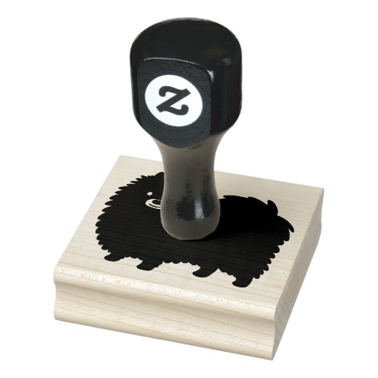 かわいいポメラニア犬マンガドッグブラックポムポンミー ラバースタンプ (スタンプ)