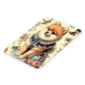 かわいいポメラニア犬絵を描ズ マグネット (左側)