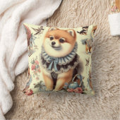 かわいいポメラニア犬絵画ズ クッション (ブランケット)
