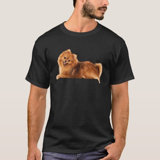 かわいいポメラニア犬 Tシャツ (正面)