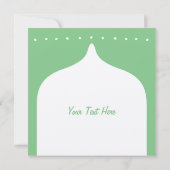 かわいいポルカのグリーティングカード付きムバラクアダフィトル サンキューカード (裏面)