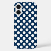 かわいいポルカポットの白いドット付きパターン Case-Mate iPhoneケース (裏面)