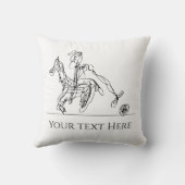 かわいいポロプレーヤー&ホース クッション (裏面)