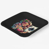 かわいいポーカー パーティーのヴィンテージ レディー ペーパープレート (傾斜あり)