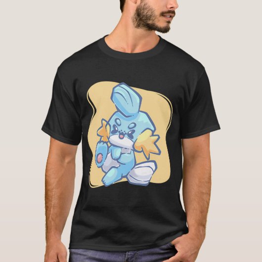 かわいいポークヒトデの泥モンスター Tシャツ (正面)