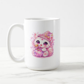 かわいいポーション魔法使い子猫 コーヒーマグカップ