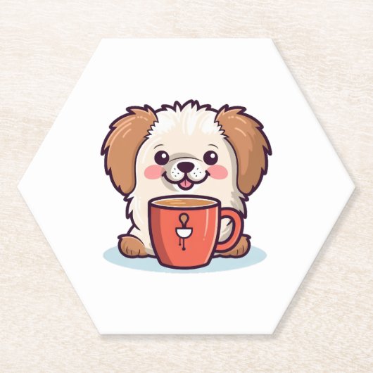 かわいいポーズカフェ ペーパーコースター (正面)