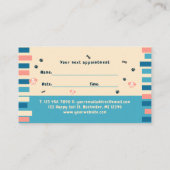 かわいいポーズチビ(小さくかわいく書いた感じ)ドッググルーミング 予約カード (裏面)