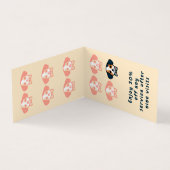 かわいいポーズディライトドッググルーミング割引 名刺 (内部)