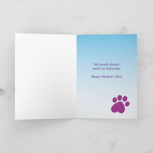 かわいいポーチゴールデンレトリバーマザーズデイカード カード (内部)