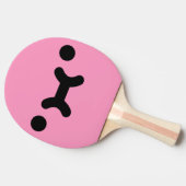 かわいいポーティ顔ライトピンク卓球ラケット 卓球ラケット (横)