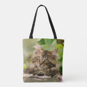 かわいいポートレートのメインのあらいぐま猫の子ネコの写真の買物客 トートバッグ (裏面)