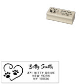 かわいいポープリントあなたのハート差出人住所 ラバースタンプ (押印)