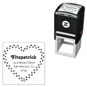 かわいいポープリントハート差出人住所 セルフインキングスタンプ (インサイチュ)