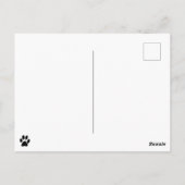 かわいいポープリントピンクハッピーバースデー ポストカード (裏面)