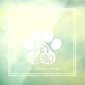 かわいいポープリントペットフレンドリー看板窓デカール ウィンドウサイン (シート3)