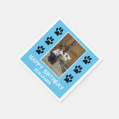 かわいいポープリントボーイ名フォトバースデーパーティー スタンダードカクテルナプキン (角)