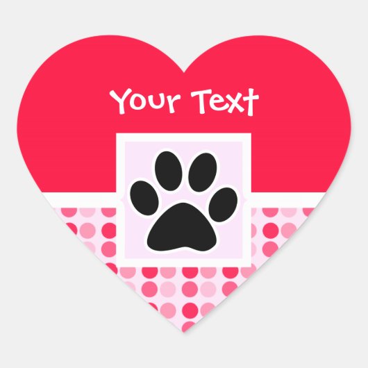 かわいいポープリント ハートシール (正面)