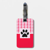 かわいいポープリント ラゲッジタグ (裏面縦)