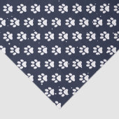 かわいいポー印刷スノー・ブルー誕生日・クリスマス 薄葉紙 (詳細)