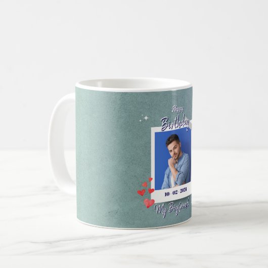 かわいいマイボーイフレンド誕生日ギフト コーヒーマグカップ (正面左)