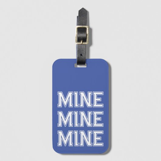 かわいいマインブルーおもしろいラゲッジタグ ラゲッジタグ (正面縦)