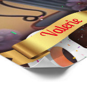 かわいいマウスがカップに座ったスイートなプレートのオリジナルアート ポスター (角)