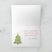 かわいいマウスのチーズクリスマスのしゃれの挨拶状 シーズンカード (内部)