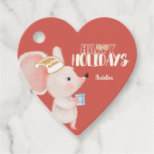 かわいいマウスの休日のプレゼント フェイバータグ (正面)