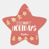 かわいいマウスの休日のプレゼント 星シール (正面)