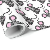 かわいいマウスの包装紙 ラッピングペーパー (ロールコーナー)