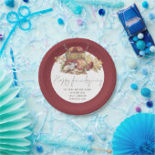 かわいいマウスの手書きスクリプト幸せな友情 ペーパープレート (パーティー)