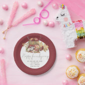 かわいいマウスの手書きスクリプト幸せな友情 ペーパープレート (パーティー)