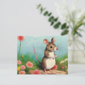 かわいいマウスはがき ポストカード (スタンド正面)