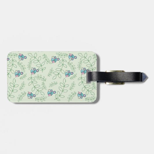 かわいいマウスは子猫猫を愛します ラゲッジタグ (裏面横)