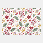 かわいいマウスをテーマにしたクリスマスパターン ラッピングペーパーシート (正面2)