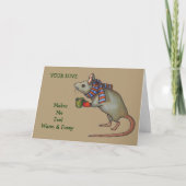 かわいいマウスアート：配偶者のための記念日カード カード (正面)