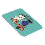 かわいいマウスカップルのイラスト マグネット (右側)