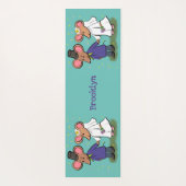 かわいいマウスカップル漫画イラストレーション ヨガマット (裏面)