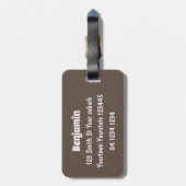 かわいいマウスカップル漫画イラストレーション ラゲッジタグ (裏面縦)